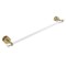 Clearview Collection 30 Inch Shower Door Towel Bar With Twisted Accents - Unlacquered Brass